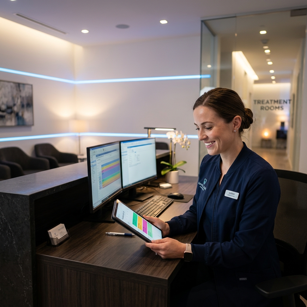 Recepción dental automatizada